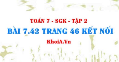 Bài 7.42 trang 46 Toán 7 Kết nối tri thức Tập 2